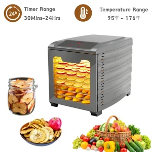 Household Home Use Beef Jerky Fruit Vegetable Dehydrated Food Mushroom Dryer Dehydrator Machine Touch Control With AS Display