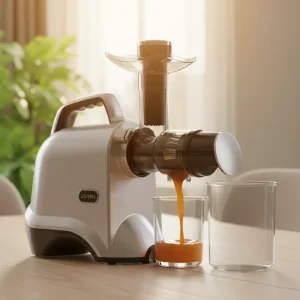 Household Horizontal Slow Juicer with Meat Mincer & Veggie Slicer Quiet Motor Cold Press Juicer Machine Multifunctional 3 in 1