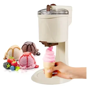 Household Ice Cream Maker Mini Frozen Yogurt Machine for Kids Homemade DIY Gelato Sorbet Electric Soft Serve Maker 1 Quart