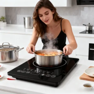 Household Induction Cooker Microcrystalline Glass Panel Low MOQ 50pcs Touch Control Energy Saving CE ROHS Certified