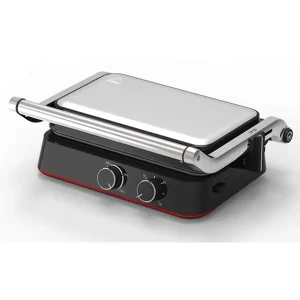 Household Kitchen Multifunctional Bread Non-Stick Panini Press Waffle Plate 2 Slice Sandwich Maker With Cool Touch Handle