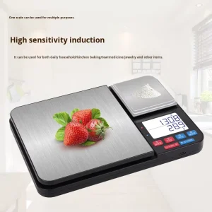 Household Kitchen Scale Mini Jewelry and Food Scale Double Precision Electronic LCD Scale with AAA Battery Counting Platform