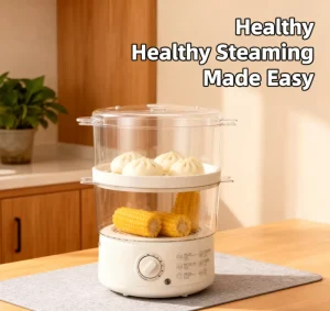 Household Mechanical Control Multi function Plastic 5Litre Digital Food Steamer Energy Efficiency for Home