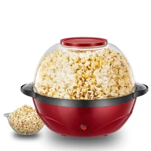 Household Mini Electric Oil Free Hot Air Popcorn Maker Removable Lid EU