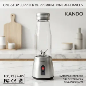 Household Mini USB Glass Portable Juicer Stainless Steel Blade Fully Automatic Button Control Leak proof for Car Use Students