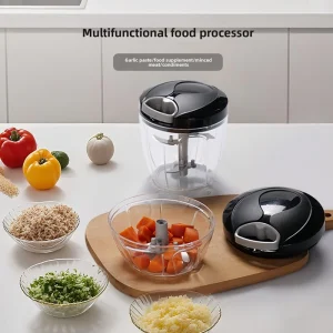 Household Multi Function Plastic Food Processor Compact Garlic Masher and Chopper Manual Garlic Press