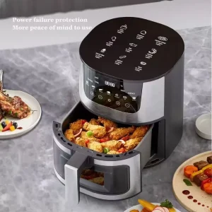 Household Multi function Visible Stainless Steel Automatic Electric Oven with Large Capacity Air Fryer