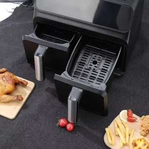 Household Multi functional Stainless Steel Air Fryer Oven Square Shape Computer Control Smokeless