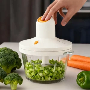 Household Multi-purpose Automatic Glass Bowl Fufu Yam Pounding Machine Vegetable Meat Mincer Chopper Mixer Grinder for Dog Food