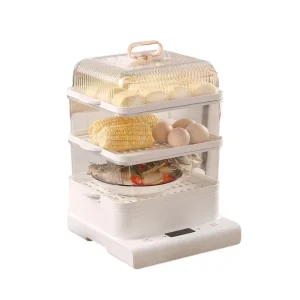 Household Multifunctional Three layer Electric Steamer 15L Large capacity Visual Transparent Electric Steamer Pot