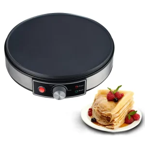 Household Nonstick 12″ Griddle and Crepe Pancake Maker Adjustable Temperature Electric Roti Chapati Tortilla Making Machine