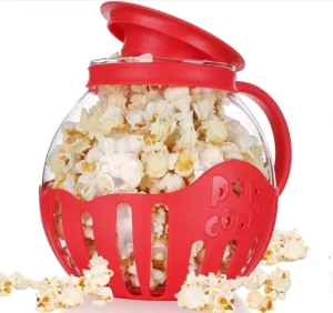 Household Reusable High Boron Glass Microwave Popcorn Maker Pot Portable Microwave Popcorn Machine Homemade Popcorn Popper