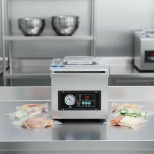 Household Semi Automatic High Efficiency Vacuum Machine for Food Preservation Film Foil Sealing Dried Fruits Cheese Vegetables