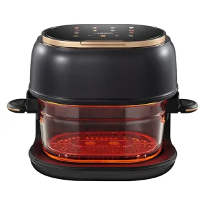 Household Small Sized Multifunctional Visible Touch Screen Glass Inner Container Deep Fryer Oven Air Fryer