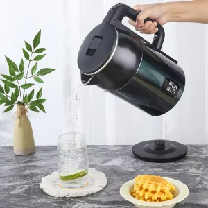 Household Stainless Steel 3L 1500W Mini Electric Kettle Rapid Boiling Water Heater with Keep Warm Mechanical Control