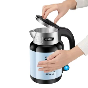 Household Use Electric Kettle Portable Stainless Steel Tea Kettle Power-off Feature