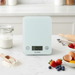 Huiding KH Digital Kitchen Scale 5kg Capacity Battery Powered Rectangle Shape Four point Type Multi unit (Kg/Lb/Oz) Scale