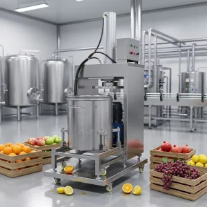 Hydraulic Fruit Juice Extractor Machine with Engine Stainless Steel 304 High Efficiency