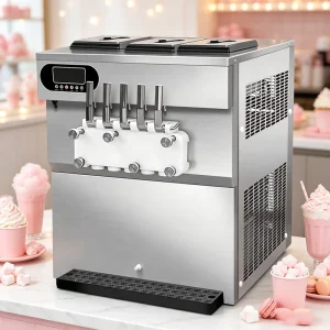 Ice Cream Machine 48L/H 5 Flavor Ice Cream Maker Soft Serve Commercial Ice Cream Machine for Business