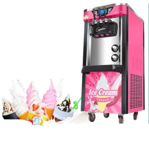 Ice Cream Machine Desktop Three Colors Soft Ice Cream Machine Commercial Small Ice Cream Machine Stainless Steel Body