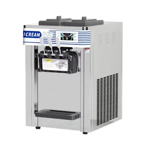 Ice Cream Machine Tabletop Stainless Steel Commercial Automatic Soft Serve Ice Cream Maker Machine