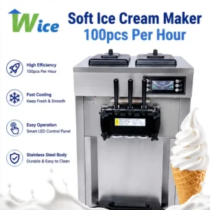 Ice Cream Machine a Glace Maquina De Helados Soft Serve Ice Cream Machine Maquina De Helados Soft Doble Compresor Gelato Maker