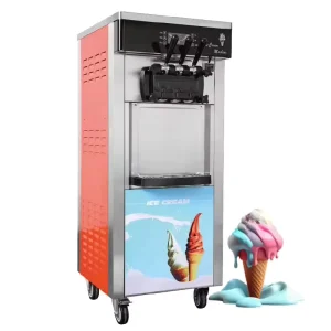 Ice Cream Maker 3 Flavors 20-28 L/H Automatic Frozen Yogurt Icecream Making Commercial Soft Serve Ice Cream Machine for Sale