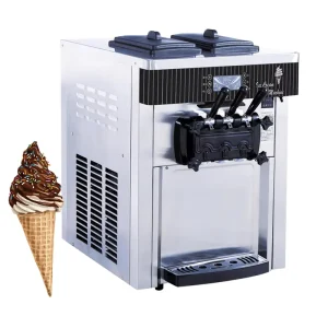 Ice Cream Maker Commercial 3 Flavors Soft Serve Ice Cream Machine Table Top Yogurt Ice Cream Machine for Business
