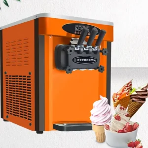 Ice Cream Maker Commercial Ice Cream Maker Making Machine for Food Cart 24L H