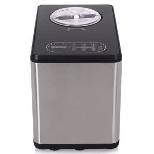 Ice Cream Maker Machine Automatic with LCD Display Electric Gelato Maker No Pre Freezing Stainless Steel