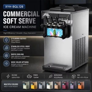 Ice Cream Maker Machine Small Business Double Flavor Ice Cream Maker Machine Dessert Shop Ice Cream Maker Machine