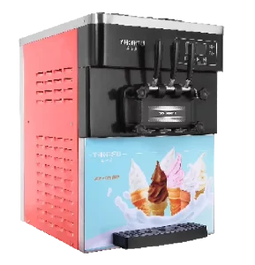 Ice Cream Making 3 Flavors Automatic Table Top Ice Cream Maker Soft Serve Commercial Ice Cream Machine for Business Sale