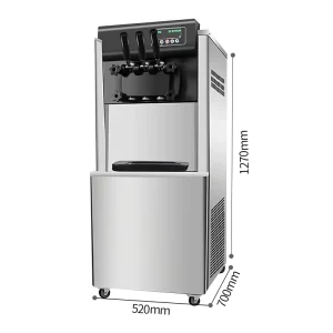 Ice Cream Making Machine Automatic 3 Flavors Soft Serve Commercial Ice Cream Machine for Business