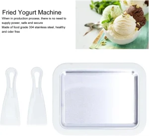 Ice Making Pan Portable Frozen Yogurt Maker DIY Homemade Rolled Ice Cream Cold Plate