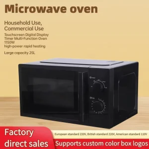 In Stock 25L Electric Digital Glass Display Automatic Microwave Oven for Home Microwave Oven