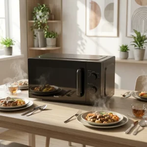 In Stock 25L Kitchen Electric Multifunction Baking Microwave Oven with Quartz Halogen Bulb and Sensor Cook Functions