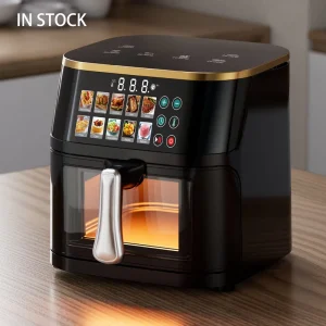 In Stock Multifunctional 12L Touch Panel Digital Smart Temperature Adjustment Visual Oil-free Air Fryer Friggitrice Ad Aria