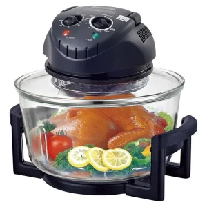 In Stock Newest Manufactures No Oil 20L Glass Visible Oven Electric Cooker Smart Digital Air Fryer Transparent Glass Bowl