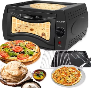 Indian Flying Cake Maker Pancake Oven Electric Household Convection 15 Liter Adjustable Thermostat Stainless Steel