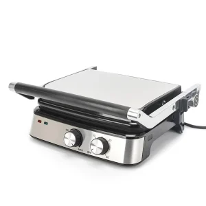 Indoor Electric BBQ Grill Double Sided Heating Contact Grill Non Stick Electric Griddle Machine for Home Kitchen