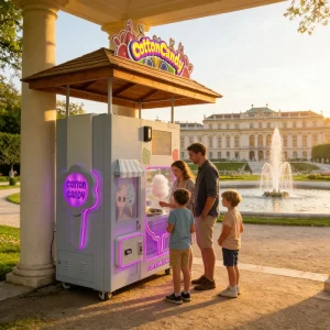 Indoor Outdoor Cotton Candy Vending Machine for Party Event Commercial Candy Floss Maker