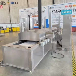 Industrial 1000kg h Continuous Frying Line with Automatic Oil Filter System and Layout Design