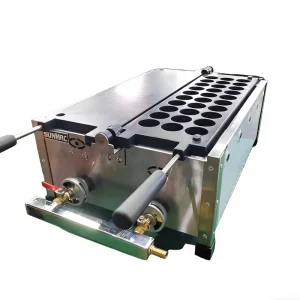 Industrial 30 Hole Gas Waffle Machine Hemispherical Egg Waffle Grid 15.7KG Heavy Duty Pancake Maker for Snack Bar