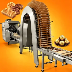 Industrial Auto Wafer Line for Food Makers with CE Standard Electric Heating Auto Shutoff Timer 2000W 1-Year Warranty