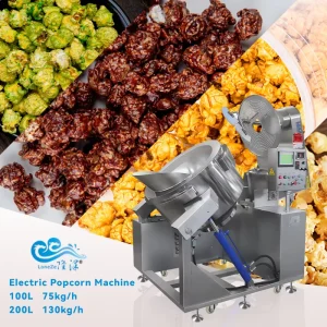 Industrial Automatic Commercial Electric Chocolate Caramel Popcorn Machine Big Capacity Popcorn Making Machine