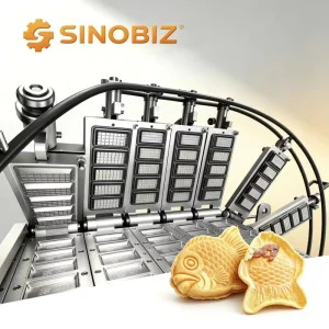 Industrial Automatic Electric Multi Tunnel Type Monaka Shell Maker Crispy Wafer Ice Cream Cone Egg Tray Baking Machine for Snack