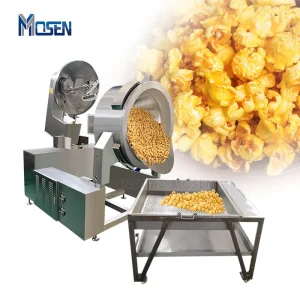 Industrial Automatic Round Shape Popcorn Flavoring Machine Commercial Biggest Size Multifunction Popcorn Maker Pot