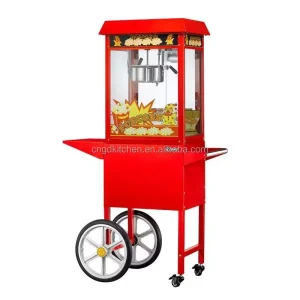 Industrial Automatic Stainless Steel Electric Popcorn Maker Machine Cart Commercial Professioneel