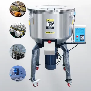 Industrial Automatic Stainless Steel PP Powder Color Mixer Batch Granule Blender with Decelerating Dry Mixing Molding Storage