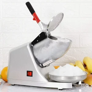 Industrial Commercial Big Ice Shaving Machine for Snow Cones Electric Dual Blades Ice Crusher Shaver Snow Cone Maker Machine
